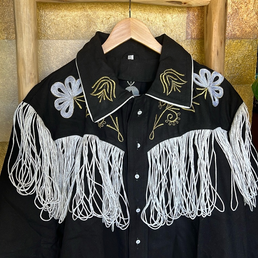 Western Cowboy Button Down Fringe Costume Shirt, Inspired By Ken In Barbie Movie - Picture 5 of 10